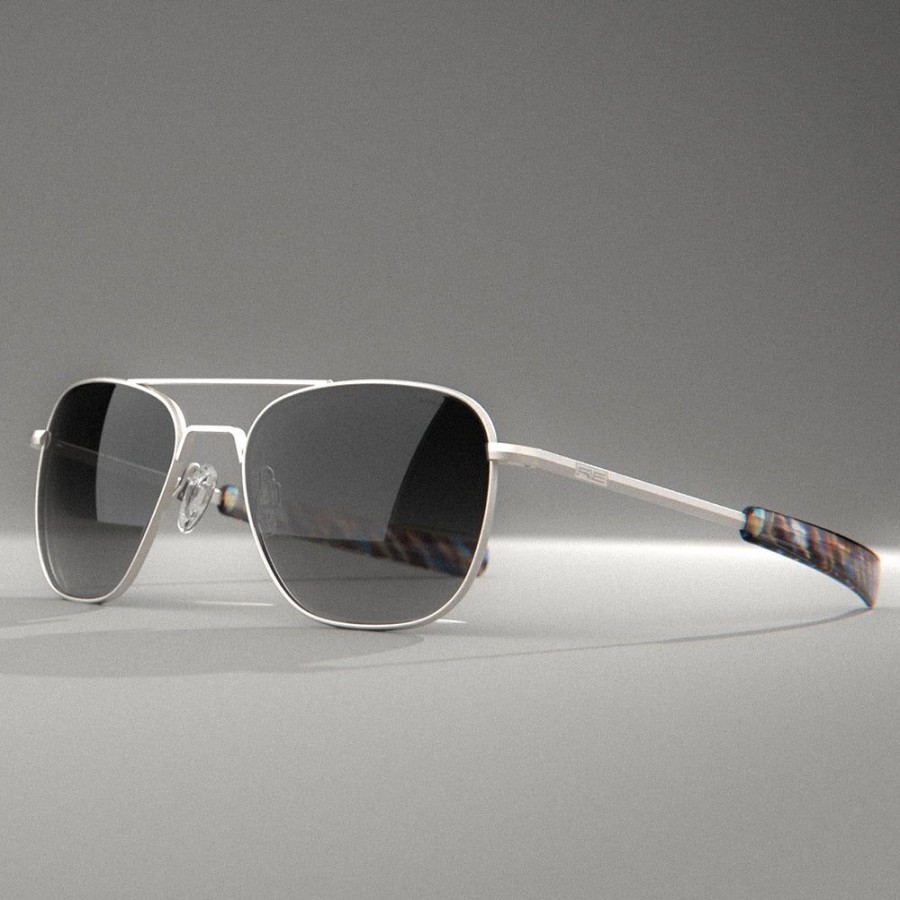 Randolph Engineering Aviator - Satin Silver & Coastal Gray | Women'S Sunglasses