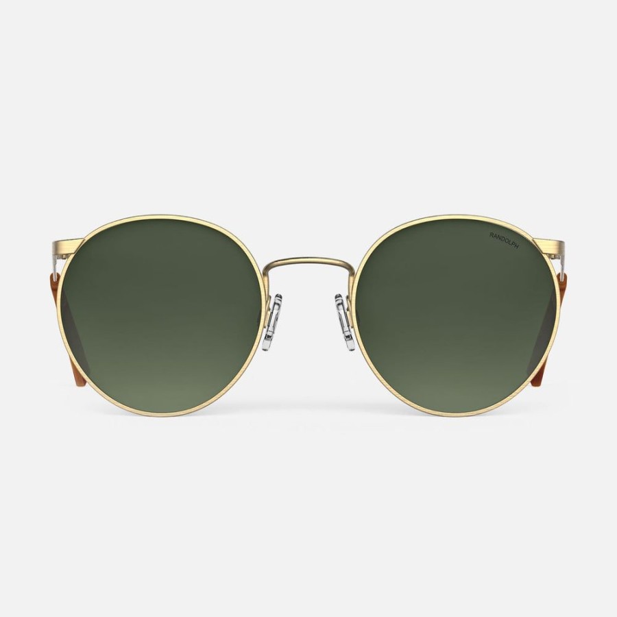 Randolph Engineering P3 - 23K Satin Gold & Evergreen | Polarized Sunglasses