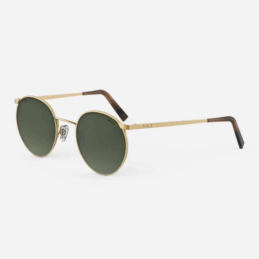 Randolph Engineering P3 - 23K Satin Gold & Evergreen | Polarized Sunglasses