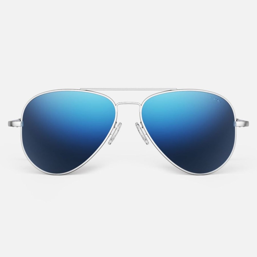 Randolph Engineering Concorde - Matte Chrome & Atlantic Blue | Polarized Sunglasses