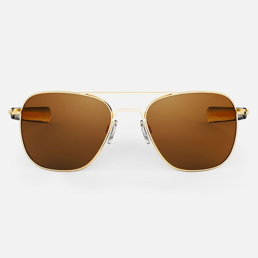 Randolph Engineering Aviator - 23K Gold & American Tan | Non-Polarized Sunglasses