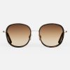 Randolph Engineering Elinor Fusion - 22K Rose Gold & Dark Chocolate Tortoise Inlay & Cape Sand | Non-Polarized Sunglasses