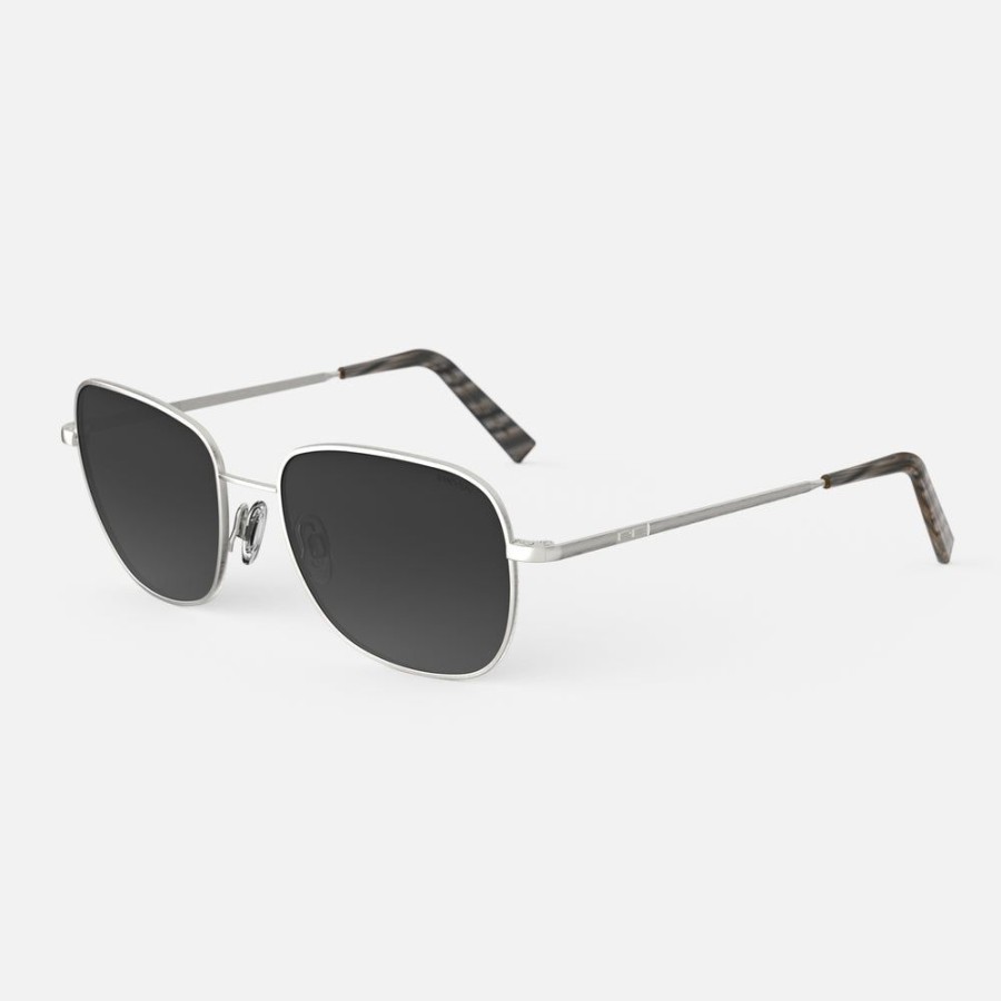 Randolph Engineering Cecil - Satin Silver & Coastal Gray | Polarized Sunglasses