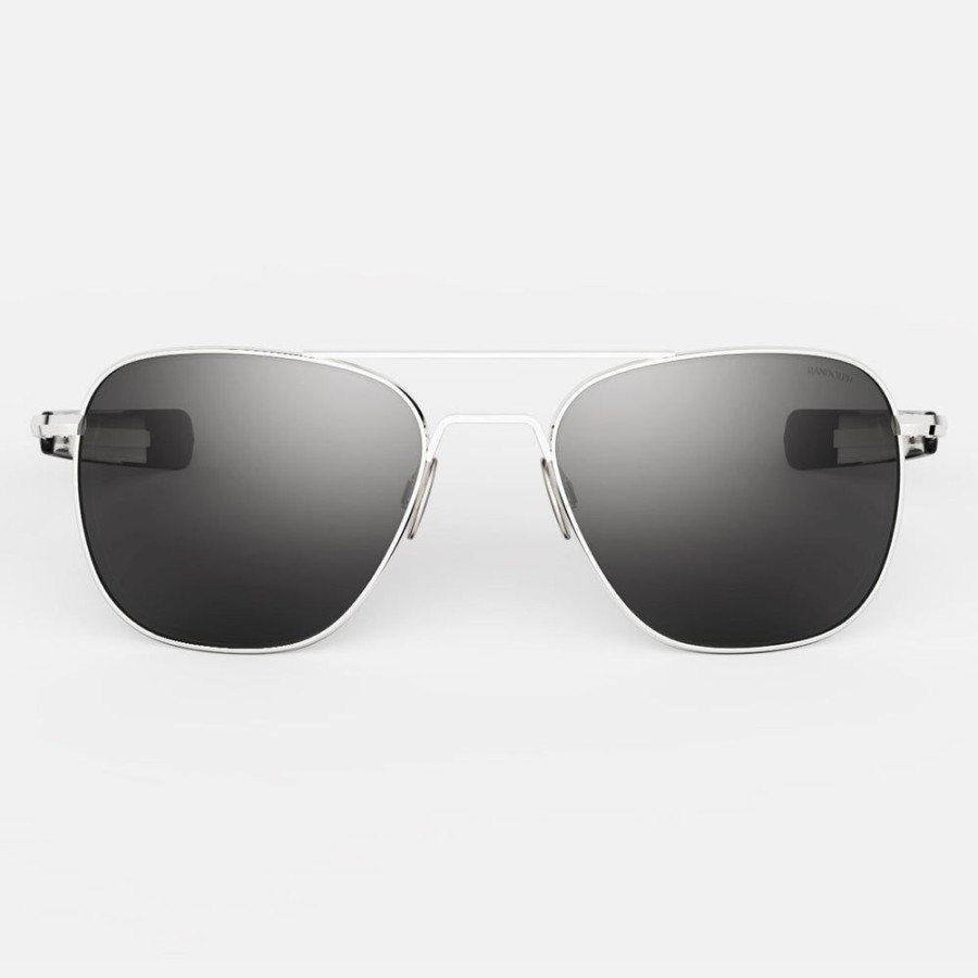 Randolph Engineering Aviator - 23K White Gold & American Gray | Polarized Sunglasses