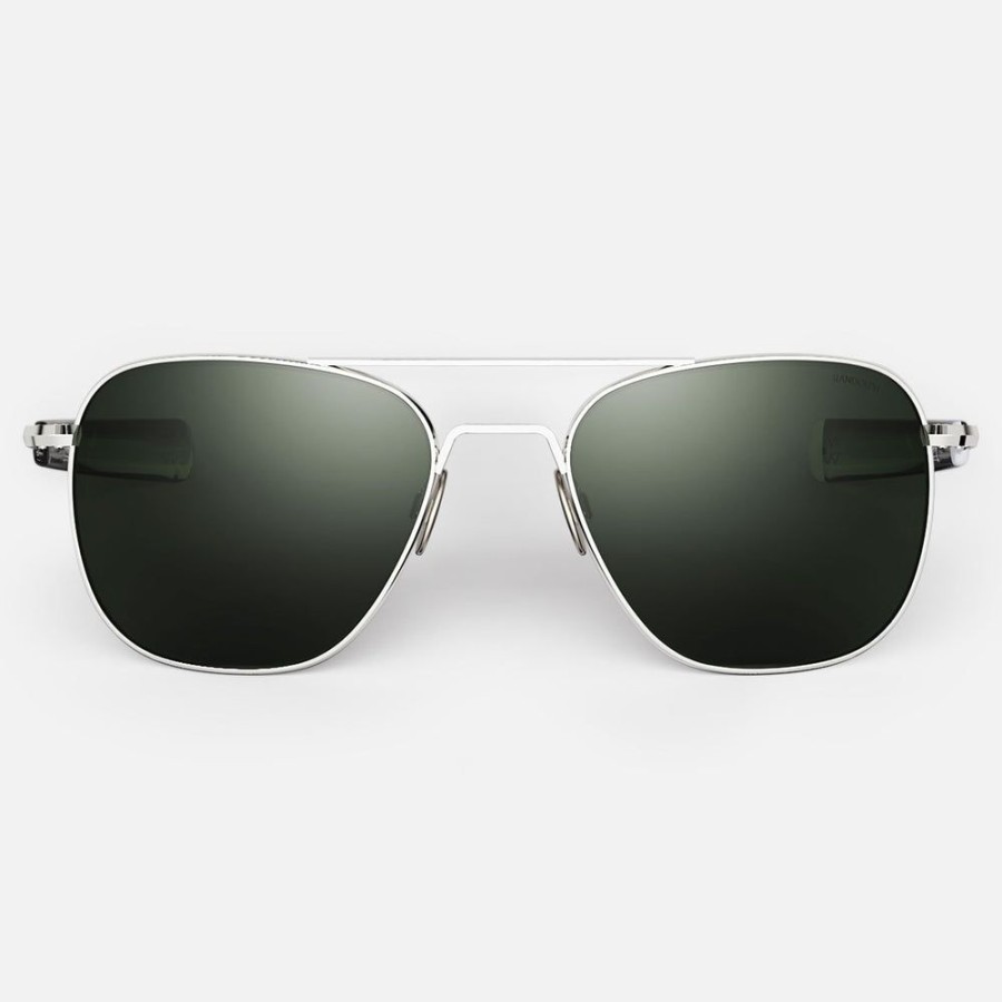 Randolph Engineering Aviator - 23K White Gold & Agx | Polarized Sunglasses