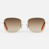 Randolph Engineering Cecil - 22K Champagne Gold & Cape Sand | Women'S Sunglasses