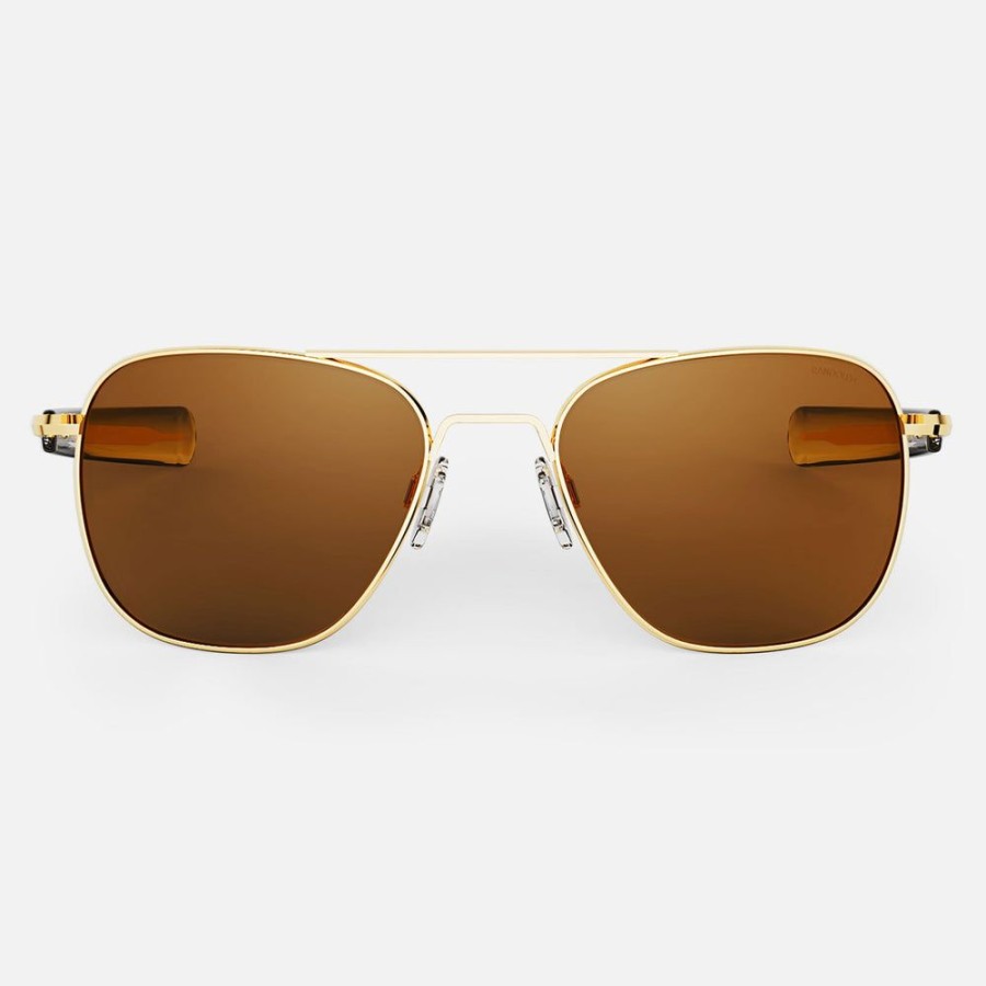 Randolph Engineering Aviator - 23K Gold & American Tan | Polarized Sunglasses