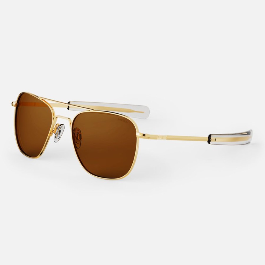 Randolph Engineering Aviator - 23K Gold & American Tan | Polarized Sunglasses