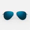 Randolph Engineering Concorde - 23K White Gold & Cobalt | Polarized Sunglasses