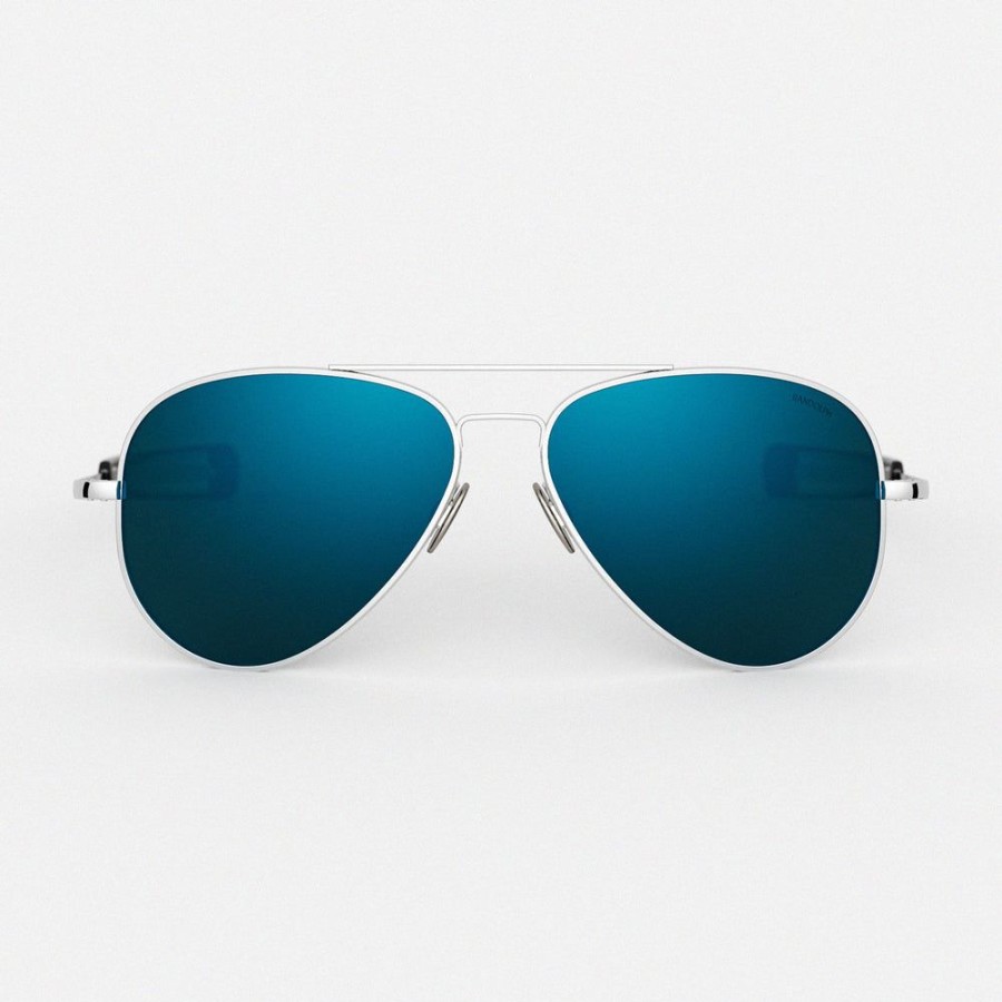 Randolph Engineering Concorde - 23K White Gold & Cobalt | Polarized Sunglasses