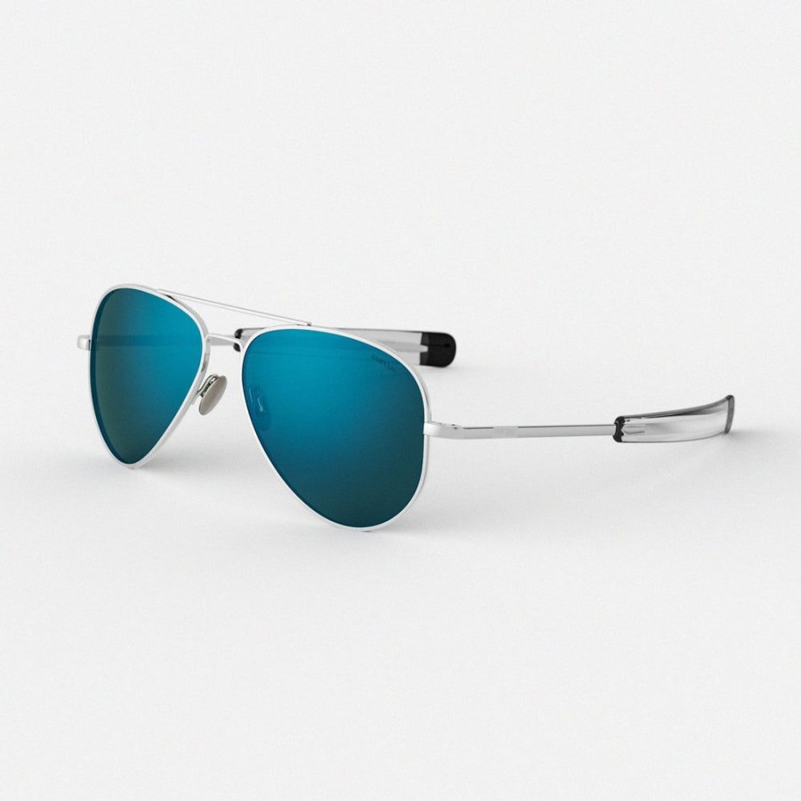 Randolph Engineering Concorde - 23K White Gold & Cobalt | Polarized Sunglasses