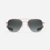 Randolph Engineering Aviator - 22K Satin Rose Gold & Slate | Women'S Sunglasses