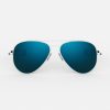 Randolph Engineering Concorde - 23K White Gold & Cobalt | Women'S Sunglasses