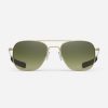 Randolph Engineering Aviator - 23K Satin Gold & Evergreen | Polarized Sunglasses