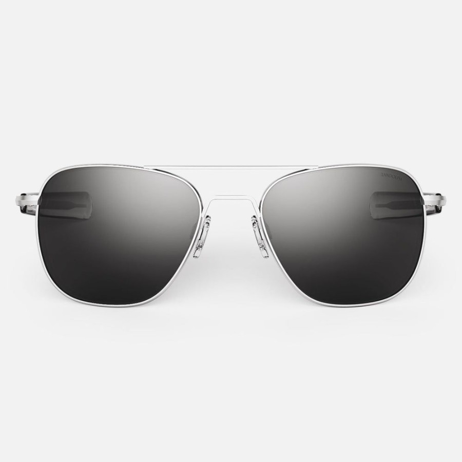 Randolph Engineering Aviator - Matte Chrome & American Gray | Polarized Sunglasses