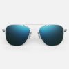 Randolph Engineering Aviator - Matte Chrome & Cobalt | Women'S Sunglasses