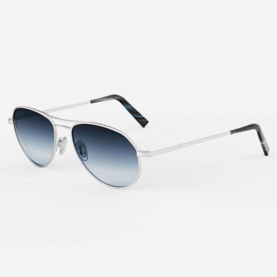 Randolph Engineering Thaden - Satin Silver & Slate | Women'S Sunglasses