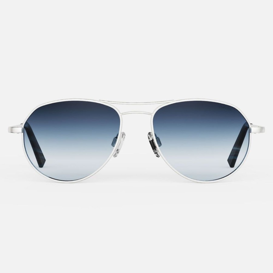 Randolph Engineering Thaden - Satin Silver & Slate | Non-Polarized Sunglasses