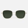 Randolph Engineering Cecil - 23K Satin Gold & Evergreen | Polarized Sunglasses