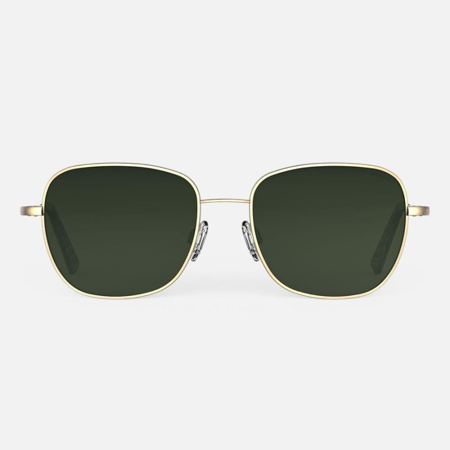 Randolph Engineering Cecil - 23K Satin Gold & Evergreen | Polarized Sunglasses