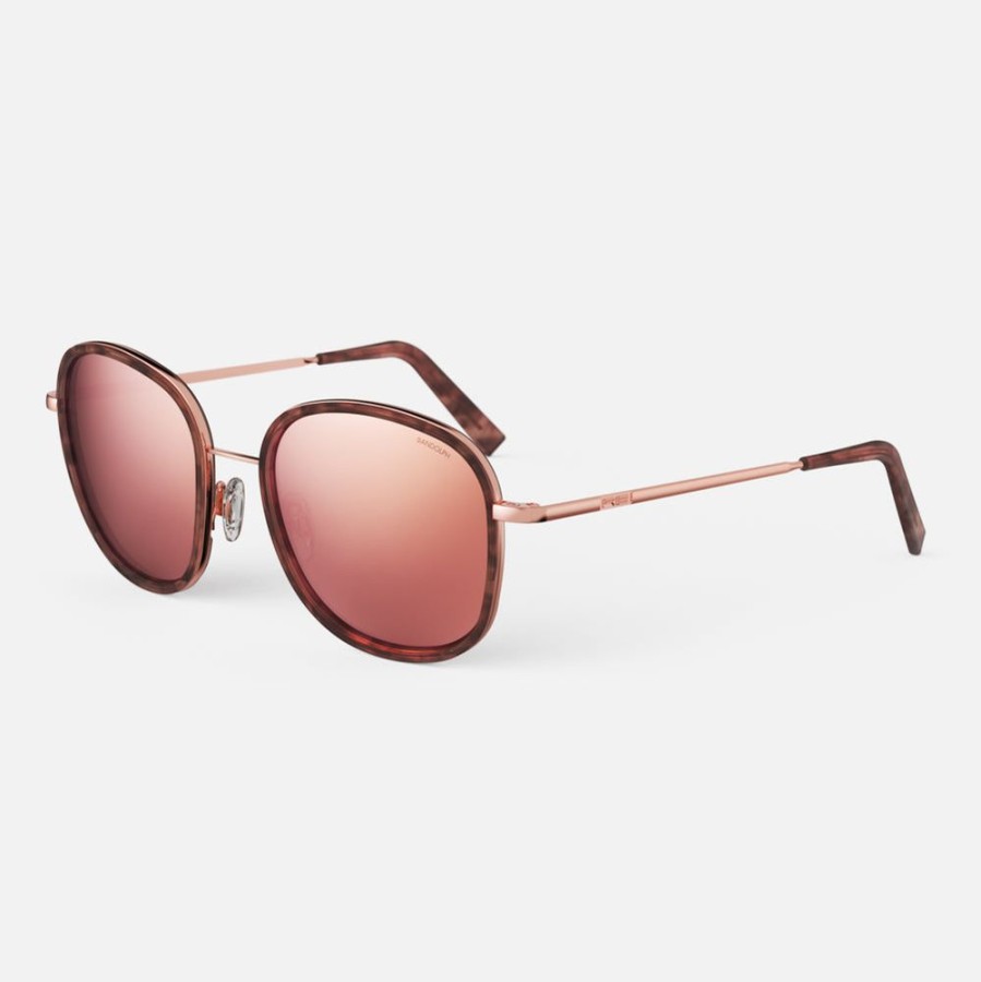 Randolph Engineering Elinor Fusion - 22K Rose Gold & Rose Tortoise Inlay & Rose Gold | Polarized Sunglasses