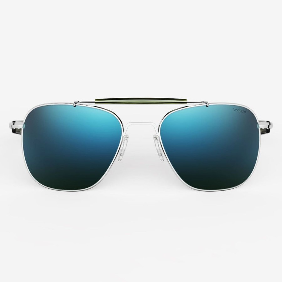 Randolph Engineering Aviator Ii - Bright Chrome & Cobalt | Polarized Sunglasses