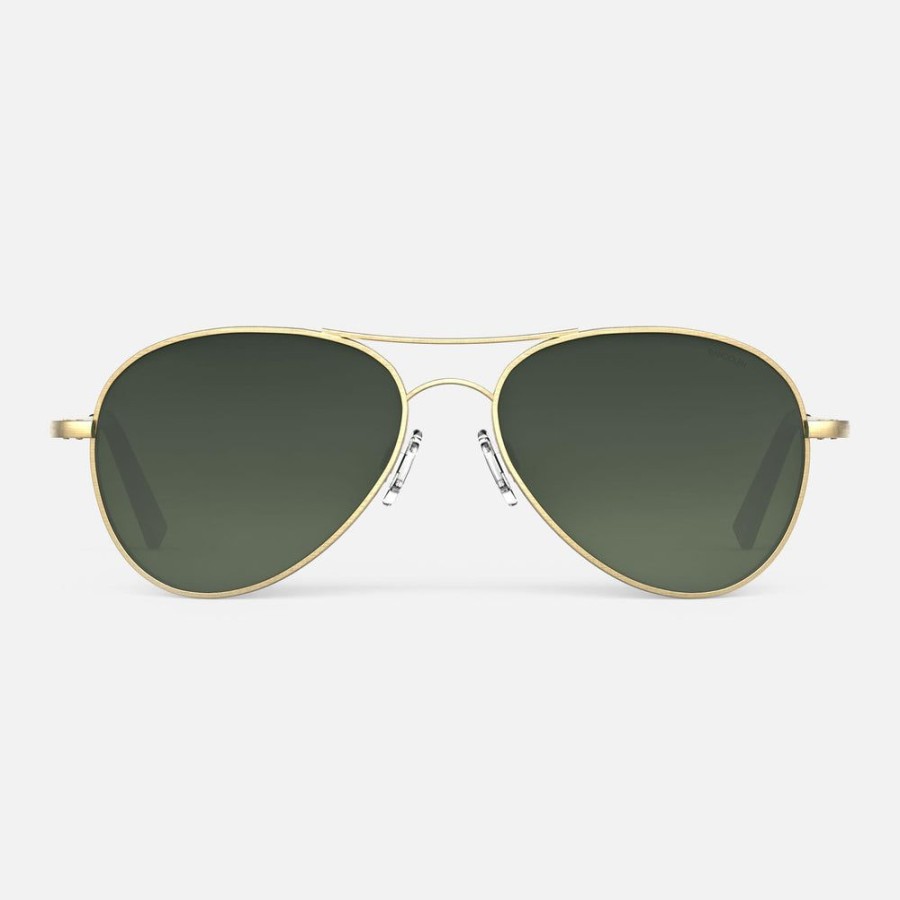 Randolph Engineering Amelia - 23K Satin Gold & Evergreen | Polarized Sunglasses