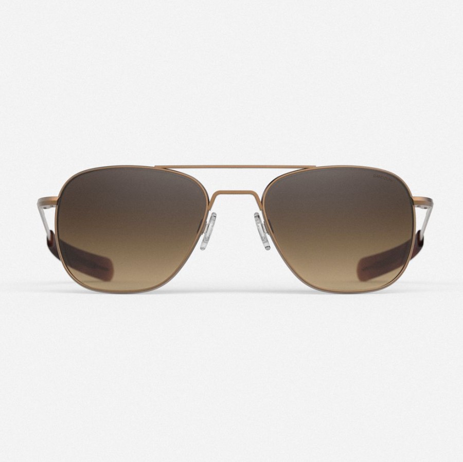 Randolph Engineering Aviator - 22K Satin Chocolate Gold & Cape Sand | Women'S Sunglasses