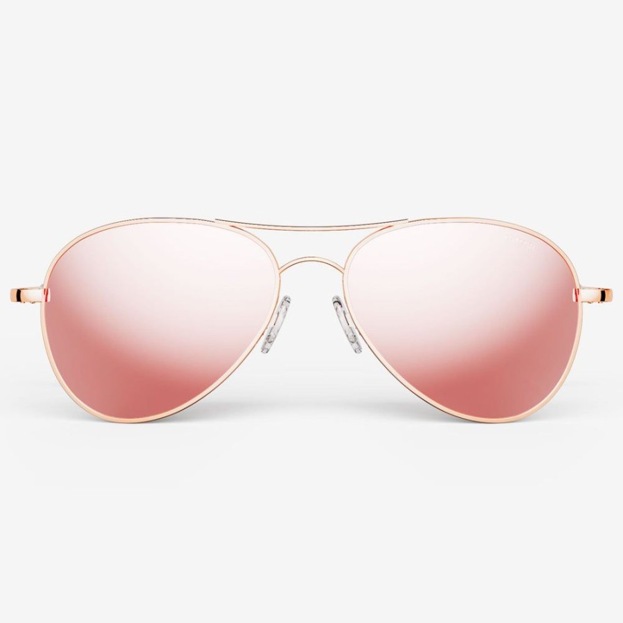 Randolph Engineering Amelia - 22K Rose Gold & Rose Gold | Polarized Sunglasses