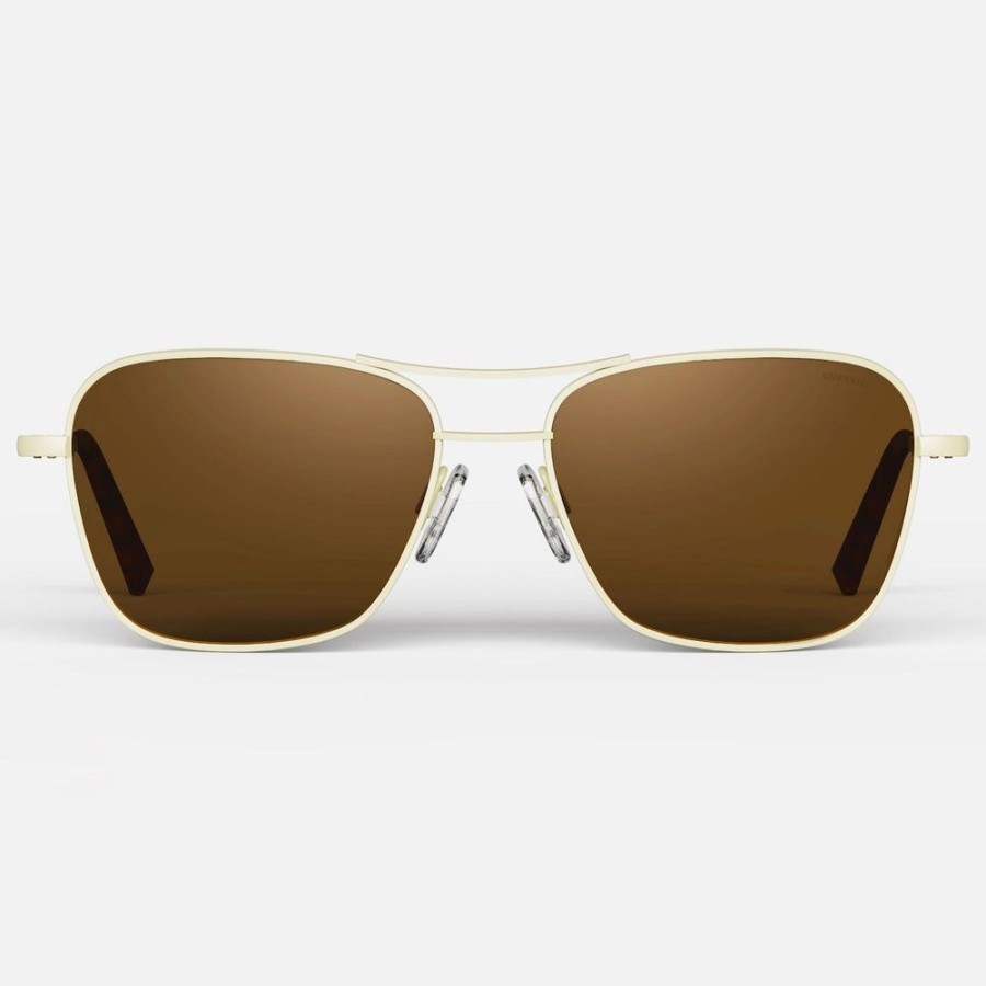 Randolph Engineering Corsair - 22K Champagne Gold & American Tan | Polarized Sunglasses