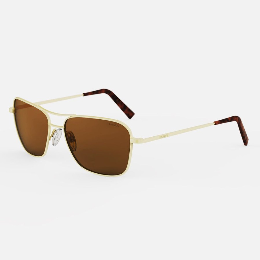 Randolph Engineering Corsair - 22K Champagne Gold & American Tan | Polarized Sunglasses