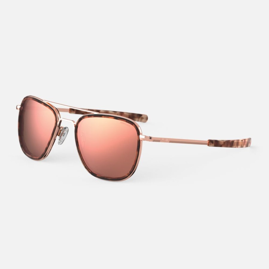 Randolph Engineering Aviator Fusion - 22K Rose Gold & Rose Tortoise Inlay & Rose Gold | Women'S Sunglasses