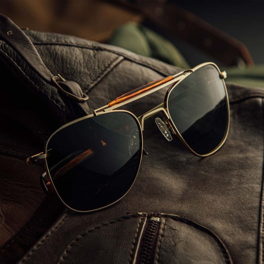 Randolph Engineering Aviator Ii - 23K Gold & American Tan | Polarized Sunglasses