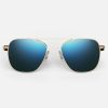 Randolph Engineering Aviator - 23K Gold & Cobalt | Polarized Sunglasses