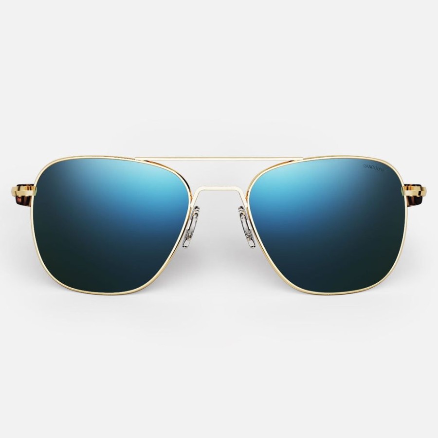 Randolph Engineering Aviator - 23K Gold & Cobalt | Polarized Sunglasses