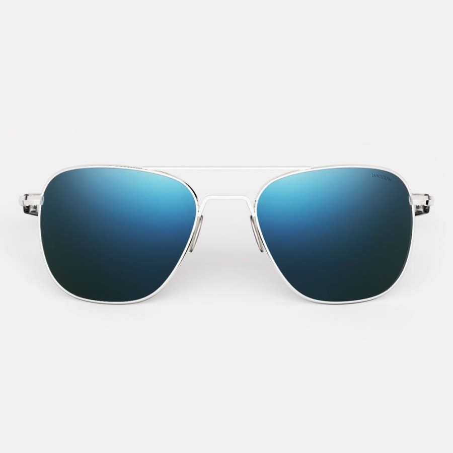 Randolph Engineering Aviator - 23K White Gold & Cobalt | Women'S Sunglasses