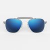 Randolph Engineering Aviator Ii - Matte Chrome & Atlantic Blue | Non-Polarized Sunglasses