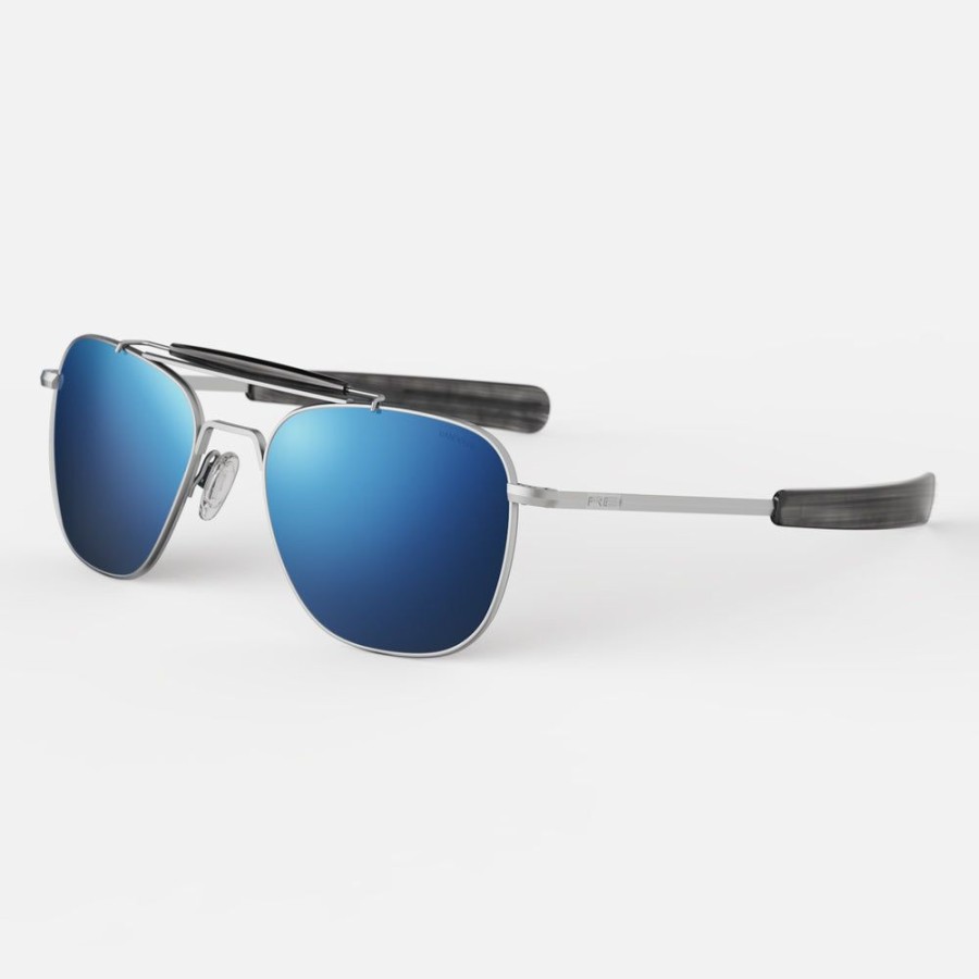 Randolph Engineering Aviator Ii - Matte Chrome & Atlantic Blue | Non-Polarized Sunglasses