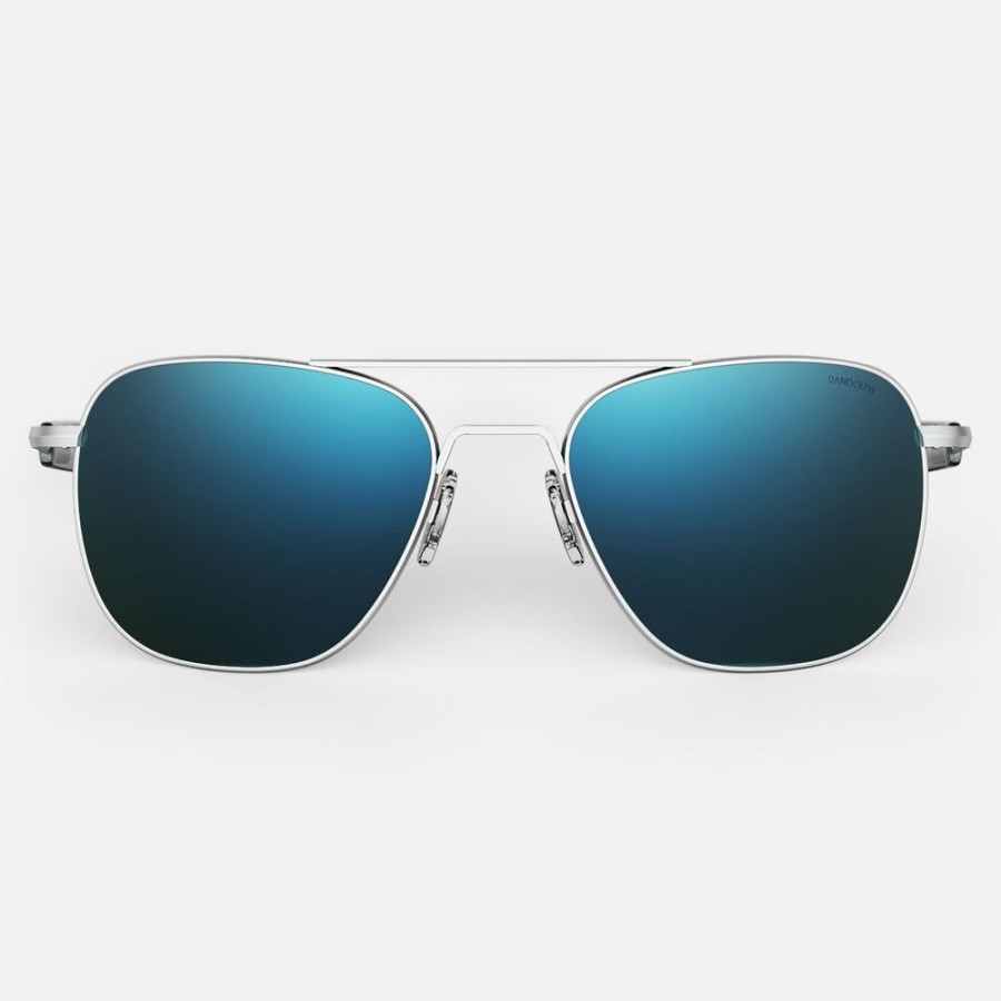 Randolph Engineering Aviator - Matte Chrome & Cobalt | Polarized Sunglasses