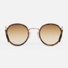 Randolph Engineering P3 Fusion - 22K Rose Gold & Dark Chocolate Tortoise Inlay & Cape Sand | Women'S Sunglasses