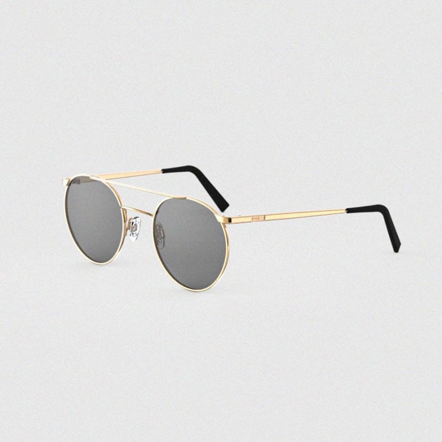 Randolph Engineering P3 Shadow - 23K Gold & American Gray (Small 49Mm) | Non-Polarized Sunglasses