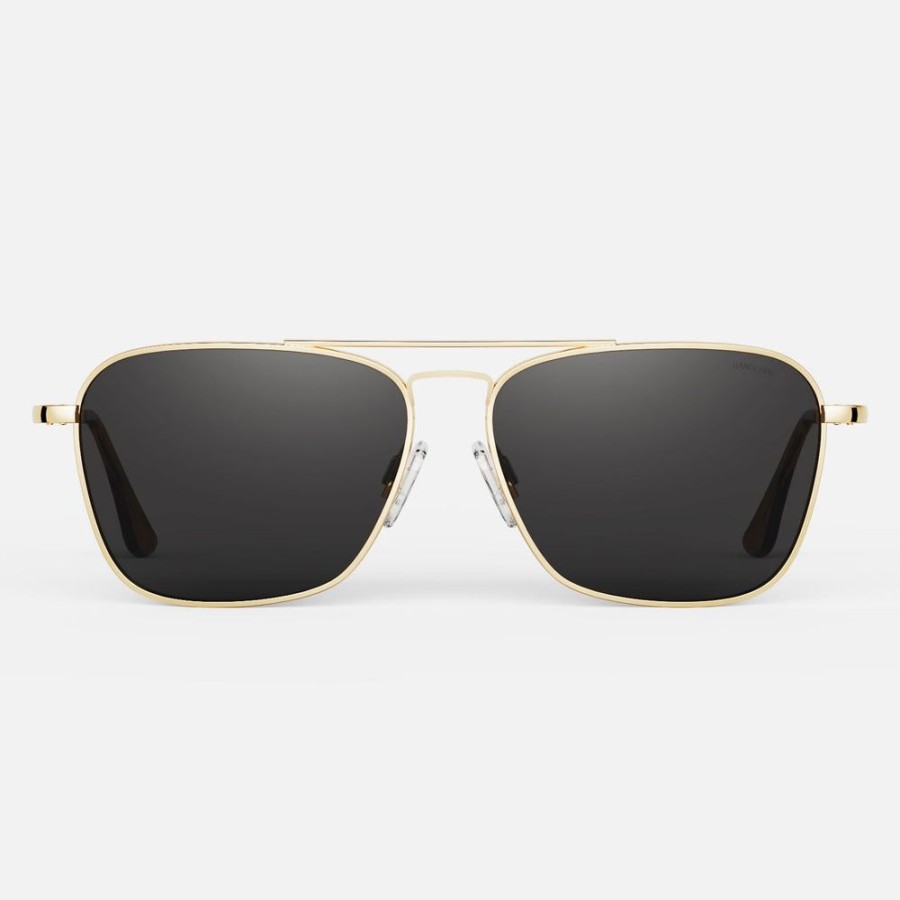 Randolph Engineering Intruder - 23K Gold & American Gray | Polarized Sunglasses