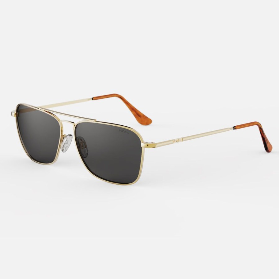 Randolph Engineering Intruder - 23K Gold & American Gray | Polarized Sunglasses