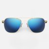 Randolph Engineering Aviator - 23K Gold & Atlantic Blue | Polarized Sunglasses