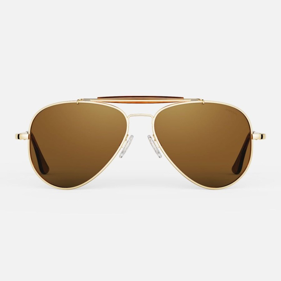 Randolph Engineering Sportsman - 23K Gold & American Tan | Men'S Sunglasses