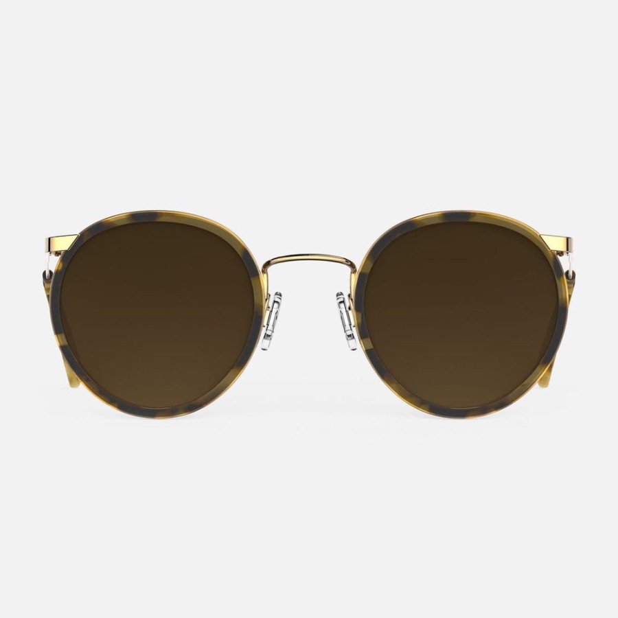 Randolph Engineering P3 Fusion - 23K Gold & Dark Caramel Tortoise Inlay & Cape Sand | Polarized Sunglasses