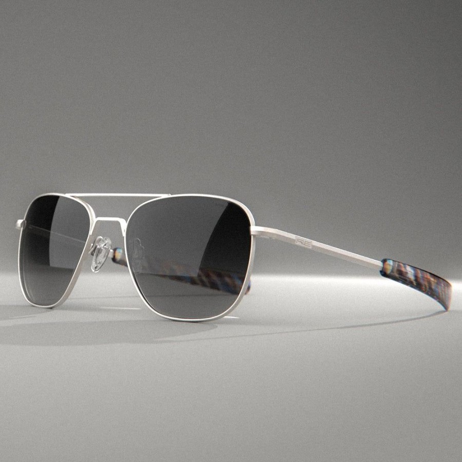 Randolph Engineering Aviator - Satin Silver & Coastal Gray | Polarized Sunglasses