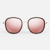 Randolph Engineering Elinor Fusion - 22K Rose Gold & Dark Chocolate Tortoise Inlay & Rose Gold | Polarized Sunglasses