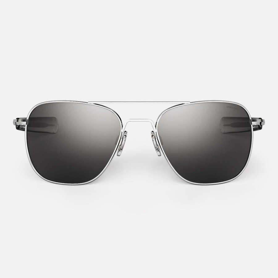 Randolph Engineering Aviator - Bright Chrome & American Gray | Polarized Sunglasses