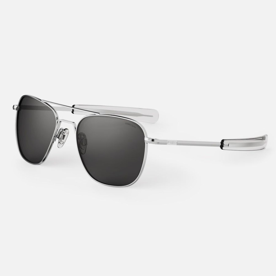 Randolph Engineering Aviator - Bright Chrome & American Gray | Polarized Sunglasses